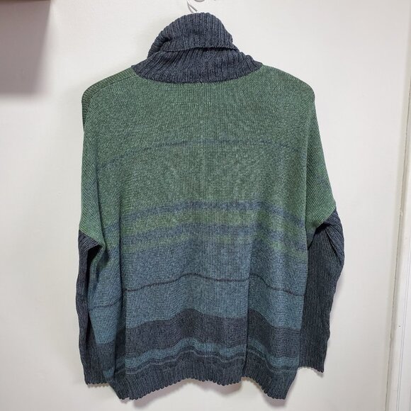 PERUVIAN CONNECTION Pima Cotton Knit Turtleneck Sweater Oversized Women's XS/S - Picture 8 of 12